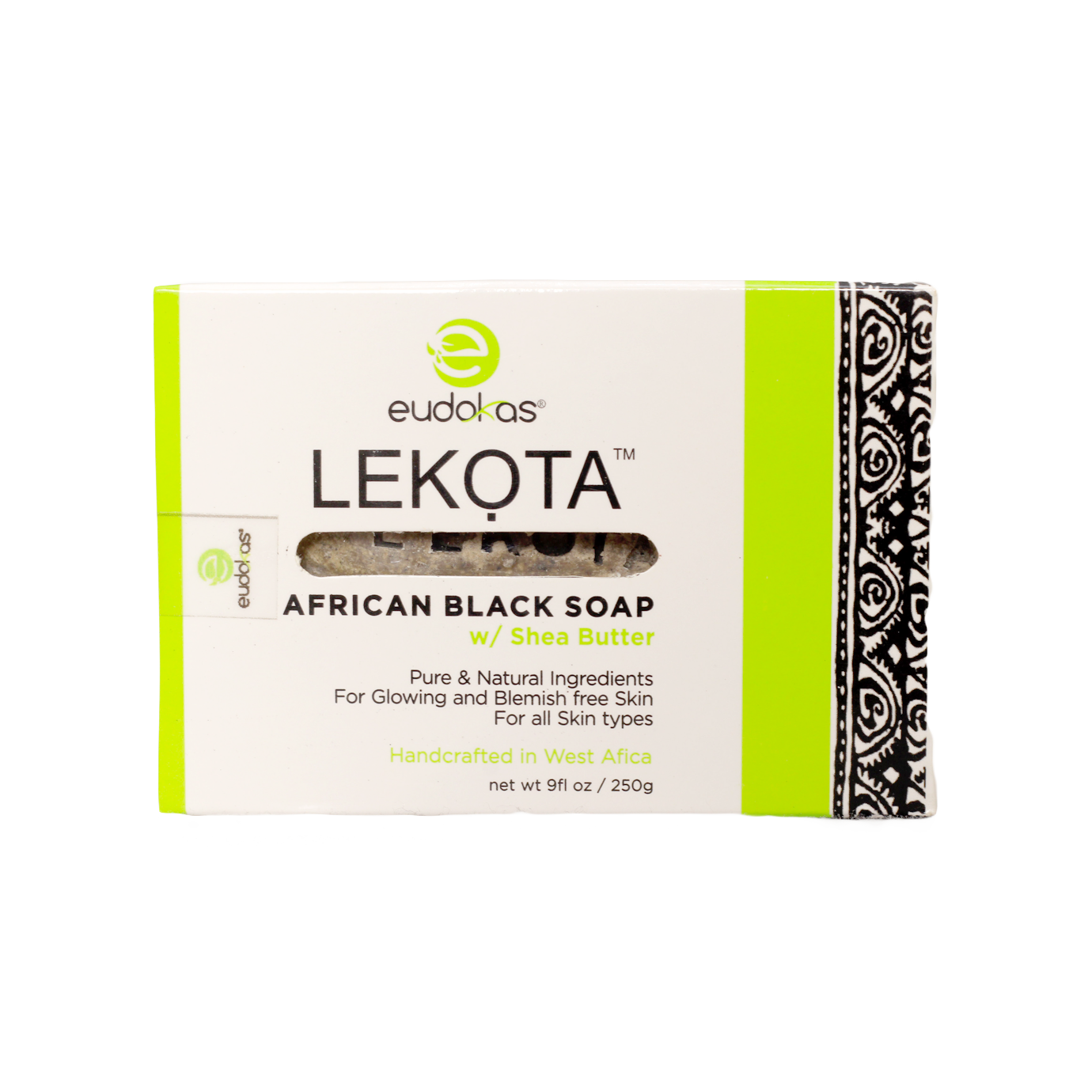 Eudokas Lekọta Africa Black Soap w/ Shea Butter (Bar)