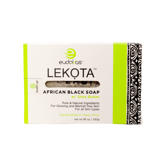 Eudokas Lekọta Africa Black Soap w/ Shea Butter (Bar)