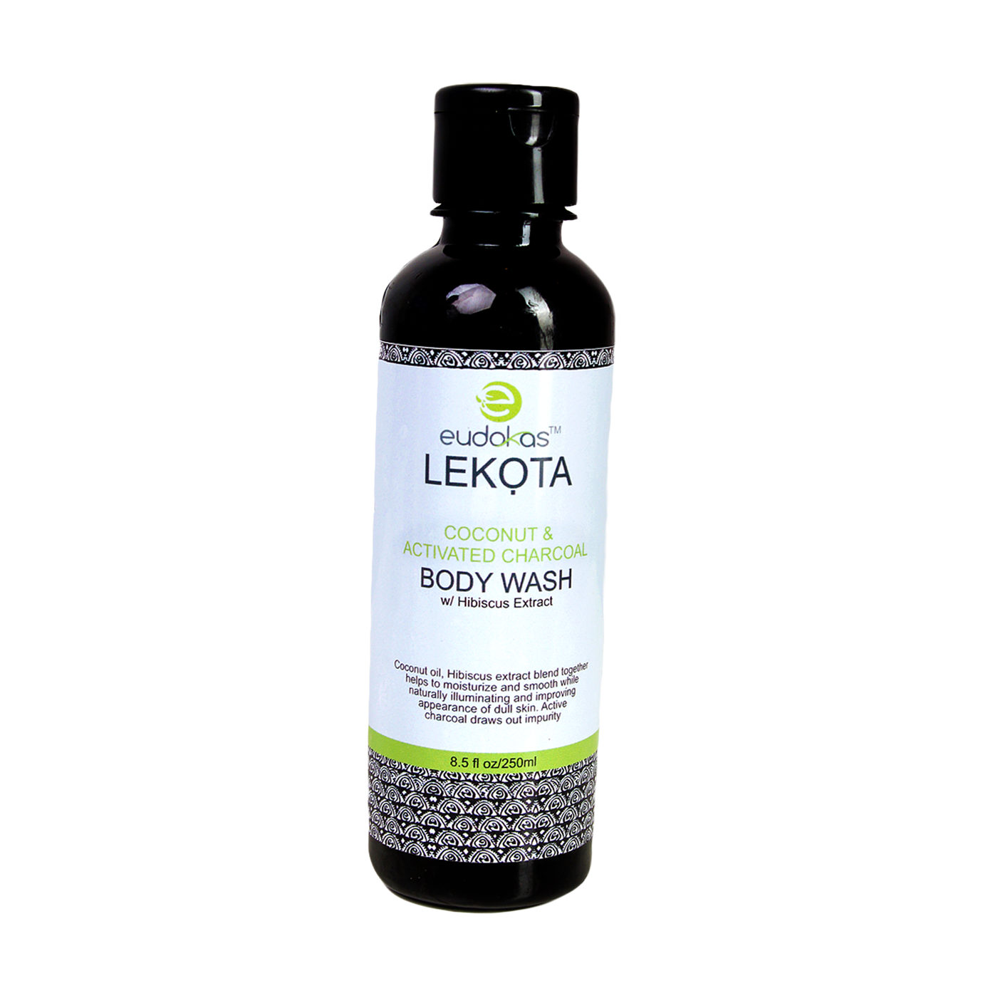 Eudokas Lekọta Coconut & Activated Charcoal Body Wash w/ Hibiscus Extract